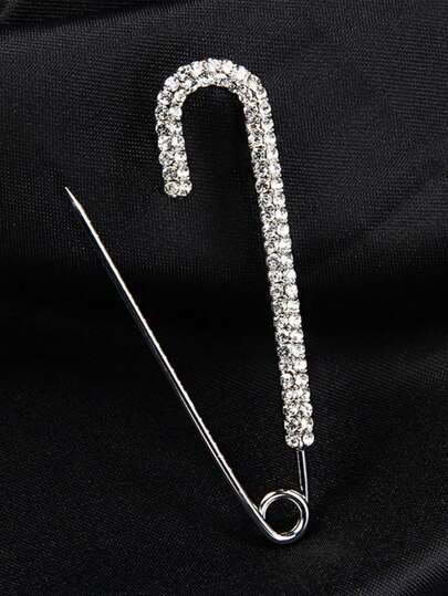 1 st elegant strass halsringning nål dekoration brosch - överdimensionerad, halkfri, perfekt accessoar för kvinnor koftor och kappor - enkel, sofistikerad design för vardagsbruk klänning accessoarer nål för kläder väska berlock skola kontor accessoarer skjortor jacka smycken halloween klädnål roliga söta lärarpresenter halloween accessoarer lärardag jul