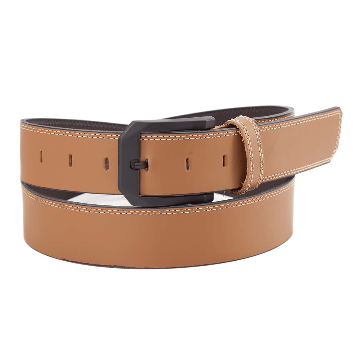 Pampa's Country Men's Casual Wide 4mm Leather Belt - Lạc đà - Xem 1