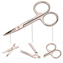Tesoura De Inox Cortador De Unhas Gel Natural Fibra Acrilico - Prata - Visão 4