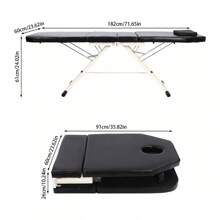 WUPYI Salon SPA Cama De Belleza Tatuaje Ajuste Facial Sillas De Mesa De Masaje Plegables Negro - Negro - Ver 6