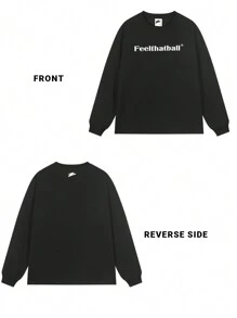 UZISER 青少年女孩服装女士户外训练健身跑步透气轻便快干宽松落肩圆领套头运动衫 - 黑色 - 查看 7