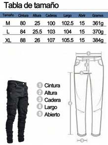 Men's Slim Fit Jeans With Pockets Fashion, Men's Denim Pants, Casual Fashion And Comfort - 淺藍色 - 查看 6