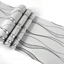 1 Roll Of Water Corrugated Fashion Design Wallpaper, Home Decoration Wall Restoration, Bedroom Guest Hall Wall Renovation Art Wallpaper, Wall Decal, For Room Decor, Renovation Stickers Peel Wall Panels, Wall Paper, Wallpapers, Spring Decoration Items Refresh Your Home, Festival Decoration Stickers Gifts Birthday Graduation