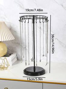 1 Peça Suporte de Exibição de Joias de Metal Multicolorido com 23 Ganchos, Suporte de Colar e Acessórios de Vitrine de Loja de Joias, Cabideiro de Itens Pequenos para Desktop, Estante de Armazenamento de Joias da Moda, De Volta às Aulas