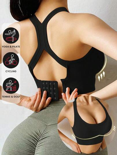 Yoga Sports BH Wireless Gym Tops Underwear Cross Top Tank Push Up Bras Hockproof Running Lingerie view 8