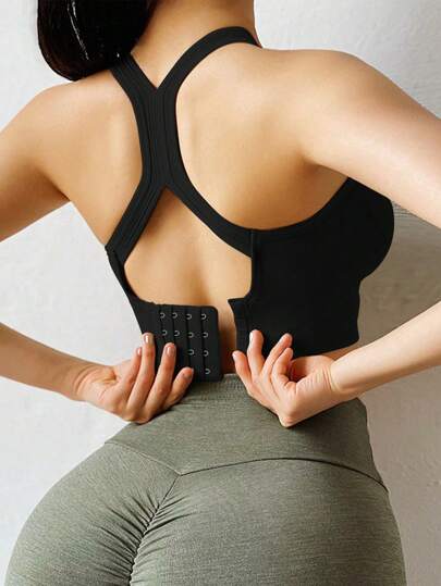 Yoga Sports BH Wireless Gym Tops Underwear Cross Top Tank Push Up Bras Hockproof Running Lingerie view 3