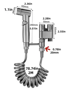 1 Set Toilettenspülventil, Bad Toter Winkel Reinigungsarmaturen, Mehrzweck-Sprühkopf für Bad, Balkon, Küche, Gartenberegnung