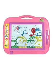 Children's Toy Magic Blackboard Large Scratch And Erase With Colorful Screen - Bụi hồng - Xem 1