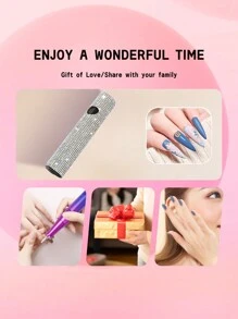 1 件 USB 可充电手持式美甲灯、感恩节心形 UV 美甲灯、便携式沙龙速干 USB 心形美甲烘干机、用于固化所有指甲凝胶的 UV LED 美甲灯、家用可充电美甲工具、凝胶指甲固化灯、凝胶指甲 LED 灯、便携式迷你美甲烘干机、凝胶指甲油固化 UV 美甲灯、家庭 DIY 美甲美甲工具、送给女孩的最佳礼物 - 銀色 - 查看 10