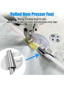 "Universal Sewing Machine Presser Foot Set - 10PCs Multi-Function Sewing Feet For Home & Industrial Machines (Including Zipper, Buttonhole & Quilting Feet) - Heavy Duty Metal Accessories"