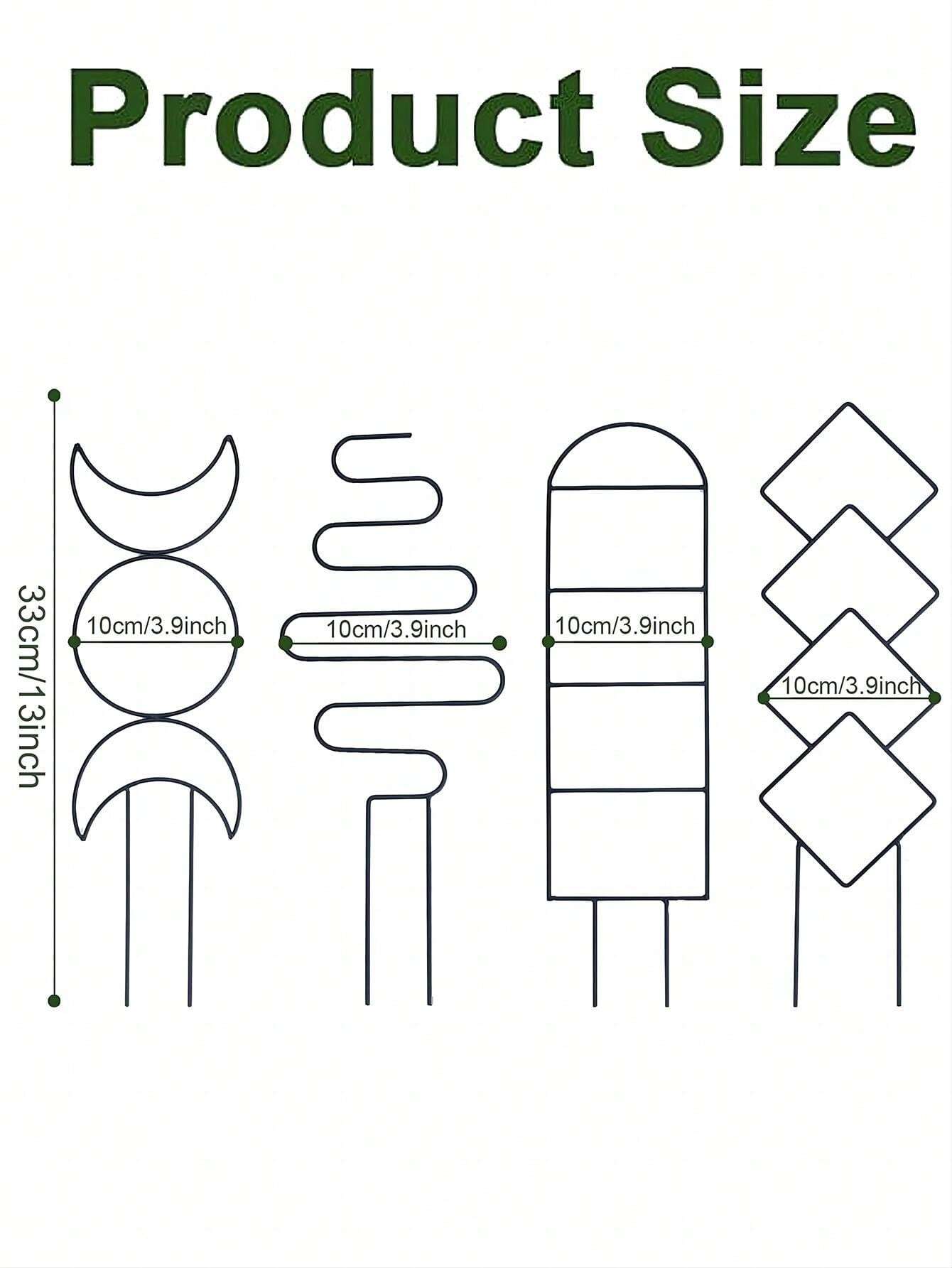 4 Packs Indoor Plant Trellis For Climbing Plants ,13Inch Small Garden