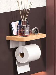 1pc Wall Mounted Bathroom Storage Rack, Punch-Free Bathroom Hanging Shelf, Space  Bathroom Tray, Shampoo Shower Gel Holder Organizer, Bathroom Organizers And Storage