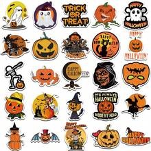50张全新万圣节涂鸦贴纸个性化DIY装饰水瓶行李箱笔记本电脑行李南瓜怪物防水贴纸 - 彩色 - 查看 2