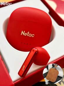 NETAC Auriculares inalámbricos Bluetooth TWS Netac, excelente calidad de sonido 5.3 con emparejamiento automático, ligeros, auriculares inalámbricos con micrófono, compatibles con iPhone, Android, para juegos, auriculares y altavoces, micrófono, regalos para vacaciones, regalos del Día de San Valentín, regalos de Navidad, imprescindibles para otoño e invierno