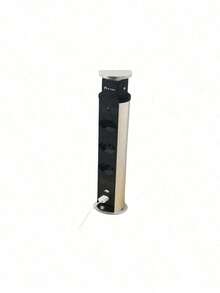 Electrical Socket With 3 Universal Outputs And USB And Type-C Inputs, 2500W, Safe Design And Energy Saving - 黑色 - 查看 7