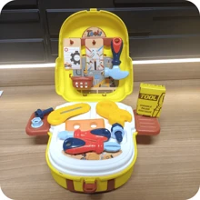 Tool Kit In Suitcase Bench 2 In 1 Children's Toy 21 Pieces Interactive - 黃色 - 查看 7