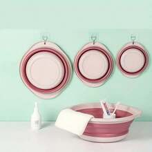 1 chậu rửa mặt gấp gọn di động, dùng khi đi du lịch, cắm trại, đi bộ đường dài - Nhiều màu - Xem 8