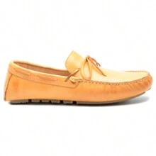 Men's Leather Moccasins With Flexible Sole, Lightweight And Comfortable - 102 Rượu Whisky - Xem 3