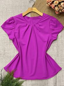 Women's Fashion Blouse - Red Violet - View 1