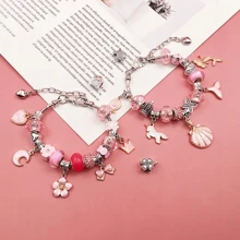 Kit de fabrication de bracelets, kit de fabrication de colliers, kit de fabrication de bijoux, kit de fabrication de bijoux pour enfants, kit de bricolage avec pendentifs, kit de bricolage pour filles, kit de bricolage pour filles, ensemble de bracelets