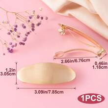 CHICVUE Kẹp tóc hình bầu dục 3 inch Kẹp tóc kim loại lớn cổ điển màu vàng kiểu Pháp dành cho tiệc cưới, dạ hội, phụ kiện tóc trang trọng dành cho nữ, bé gái, kẹp tóc dài dày, kẹp tóc, kẹp tóc, đồ dùng học tập, quà tặng Giáng sinh - Vàng - Xem 7