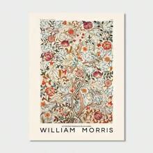 1幅复古艺术海报，帆布印刷，植物花卉墙画，办公室和家居墙面装饰，客厅装饰，无框