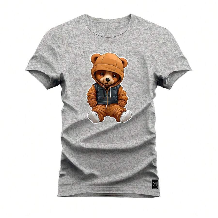 Nexstar Cotton T-Shirt Printed Fashion StreetWear Chill Hoodie - 灰色 - 查看 1