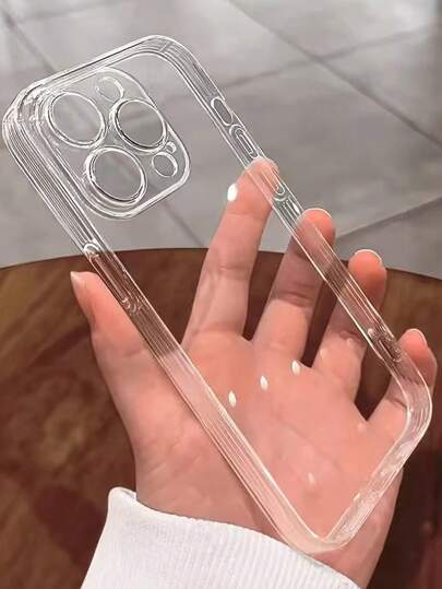 1pc Ultra-Thin Transparent Silicone Anti-Drop Phone Case Compatible With IPhone 15 Pro Max, 16 Pro Max, 16 Pro, 14 Pro Max, 14 Pro, 13 Pro Max, IPhone 16, 17, 17 Pro, 17 Pro Max