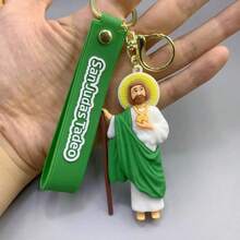 1 Móc khóa hình Chúa Jesus hoạt hình sáng tạo nhiều màu, Mặt dây chuyền móc khóa túi ô tô, Đồ trang trí ba lô dễ thương, Nhỏ cho cặp đôi sử dụng hàng ngày Phụ kiện ô tô Túi đeo ba lô cho trường học Ý tưởng quà tặng Giáng sinh Y2k theo phong cách Goth - Nhiều màu - Xem 2