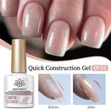 BORN PRETTY BORN PRETTY Esmalte de uñas de gel de extensión rápida de 4 en 1 de color nude, 10ml, fortalecedor de uñas de gel de construcción rápida, tratamiento de manicura para engrosamiento