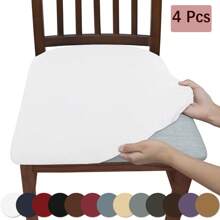 1 szt./4 szt./6 szt. Uniwersalny pokrowiec na stołek z jedwabiu mlecznego, jednolity kolor szczotkowany i wysoce elastyczny pokrowiec na siedzenie krzesła, miękki i wygodny pokrowiec na krzesło, odporny na kurz i brud, odpowiedni do krzeseł jadalnych, biur i wystroju domu, pokrowce na krzesła do jadalni, pokrowce na krzesła do jadalni, pokrowce na krzesła do jadalni, pokrowce na krzesła do jadalni, Forros Para Sillas De Comedor, pokrowce na krzesła, pokrowce na krzesła kuchenne, zestaw 6 pokrowców na krzesła do jadalni