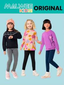 Malwee Kids Teen Girls Leggings - Black - View 3
