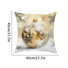 Vỏ gối trang trí Giáng sinh màu vàng, Quà tặng Giáng sinh Xe trượt tuyết Cây thông Noel Quả bóng Giáng sinh Vỏ gối trang trí, Thích hợp cho Phòng khách Phòng Sân trong Trang trí Ghế sofa, Giáng sinh - Nhiều màu - Xem 5