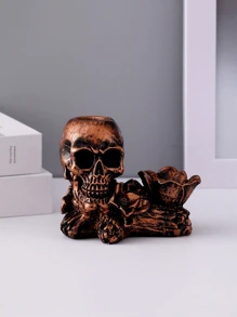 1 szt. Żywica Kreatywny Duch/Czaszka Halloween Dekoracja Domu Świecznik Do Salonu, Przedpokoju, Pokoju Studialnego, Szafki TV Najlepsze Prezenty