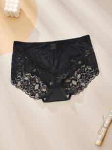 FOVTY 3 piezas Bragas de encaje sexy para mujer de talla grande