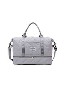 1pc Large Capacity Maternity Hospital Bag With Bottom Dirty Clothes Compartment - Multicolor - View 2