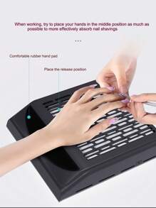 Nail Dust Collector With Strong Power & High-Speed Fan, Nail Salon Equipment With Dust Collection Box, Efficient Filtration & Easy To Clean, Japanese-Style Desktop Nail Art Cleaner, White Square Machine, USB Port For Charging Mobile Phones