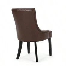CHENEY DINING CHAIR - KD MP2(Set Of 2) - 深棕色+PU如圖 - 查看 8