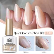 BORN PRETTY BORN PRETTY Esmalte de uñas de gel de extensión rápida de 4 en 1 de color nude, 10ml, fortalecedor de uñas de gel de construcción rápida, tratamiento de manicura para engrosamiento