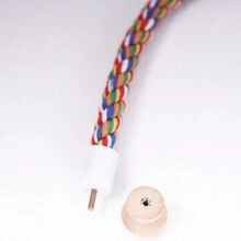 1pc Parrot Climbing Rope Bird Toy U-Shaped Pet Toy Bird Stand Birdcage Dedicated Rope, Small Bird Travel Backpack Accessories With Standing Perch - Multicolor - View 5