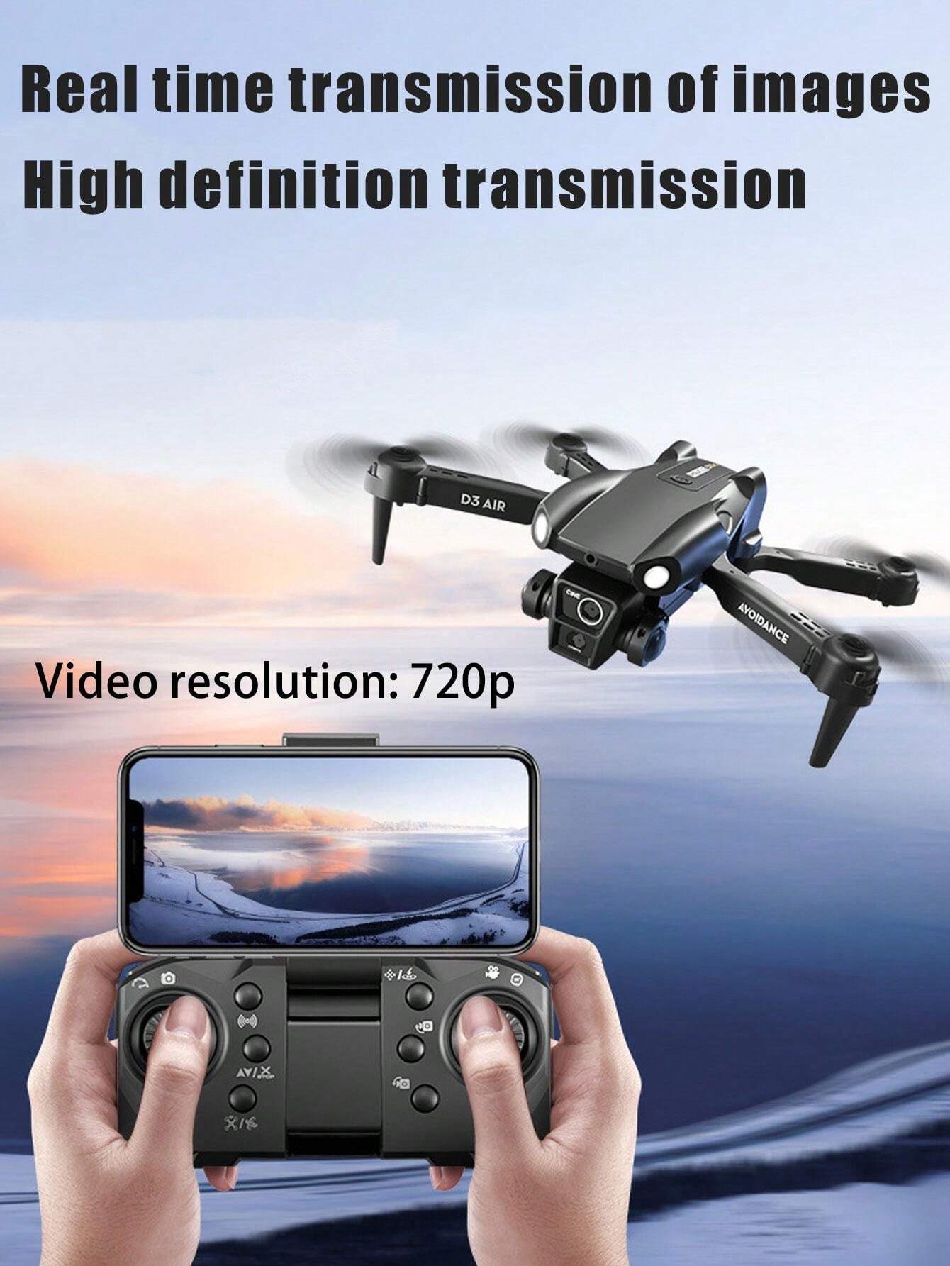 D3 Foldable Drone, 1800mAh Battery Life, Equipped With Dual High