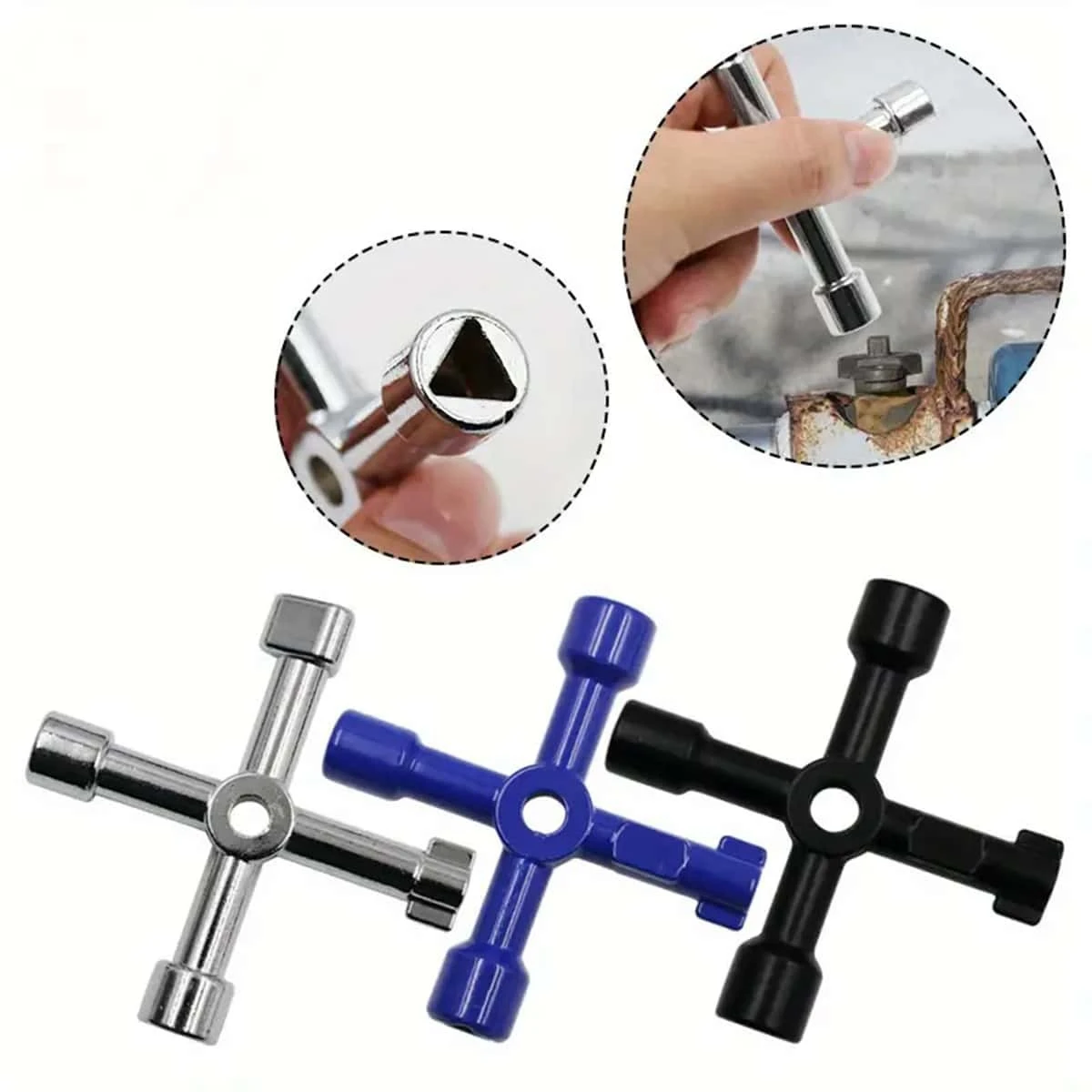 One General Purpose FourWay Cross Wrench, MultiFunctional Utility Key