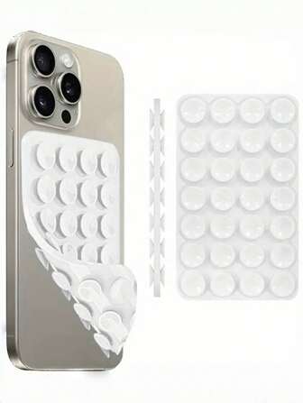 1pc Silicone Phone Sticky Grip Handle, Suction Phone Case Stand, Hands-Free Sticky Phone Handle For Selfie And Video, Mobile Finger Grip Stand