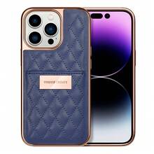 Ốp lưng điện thoại bằng da PU thêu có khe cắm thẻ mạ điện tương thích với iPhone - Nhiều màu - Xem 9