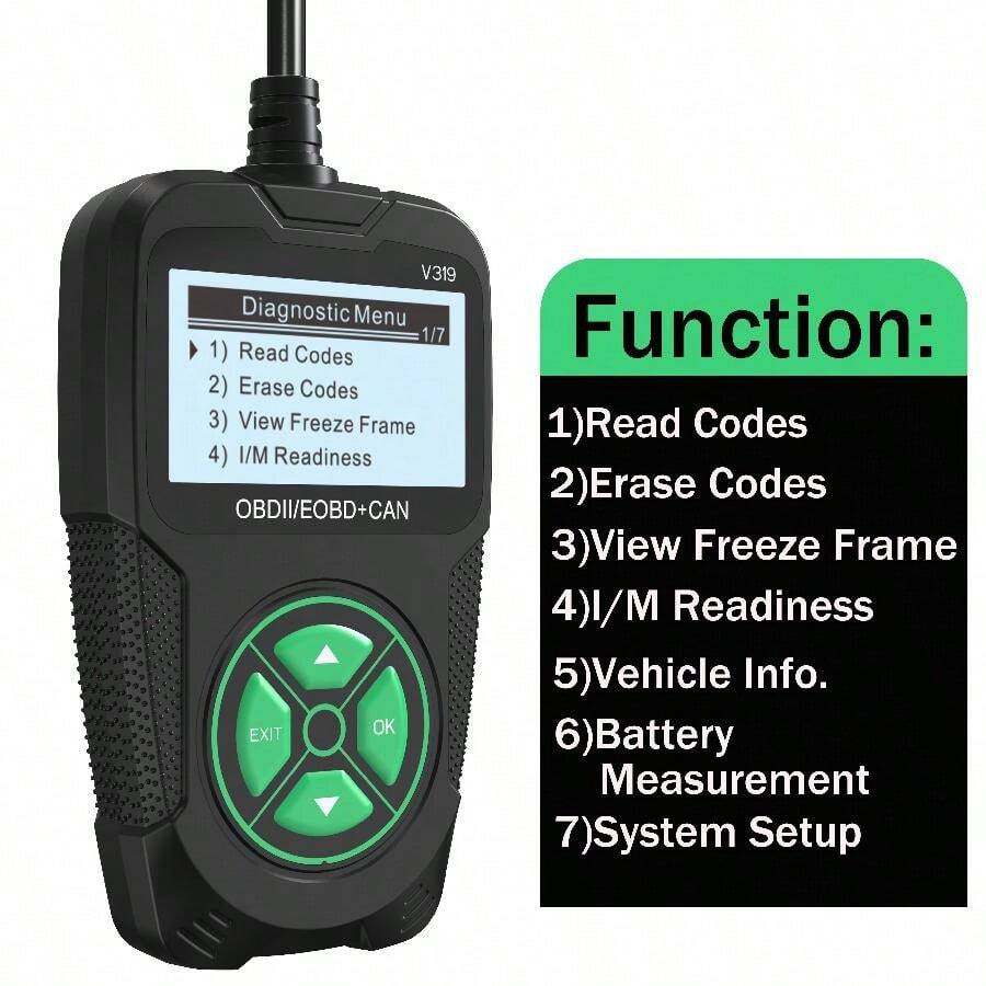 V319 OBDII Universal OBD II Scanner Engine Fault Code Reader CAN