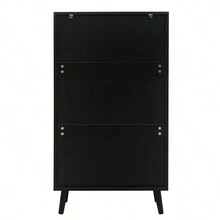 3 Door Shoe Rack, Freestanding Modern Shoe Storage Cabinet, For Entryway