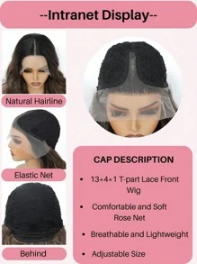 Synthetic Lace Front Wig 13*4*1 T Part Synthetic Lace Frontal Wig Pre-Plucked Long Wavy Hair Wigs For Women 28inch, Beginner Friendly Wigs Transparent Lace Front Body Wave Ombre Blonde Wigs