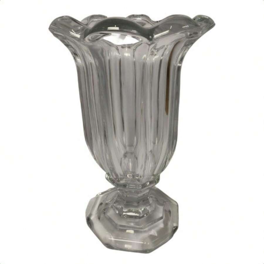 Clear Glass Vase With Decorative Orpheus Foot - 灰色 - 查看 1