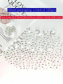 120pcs Self-Adhesive Tooth Gems Kit, Shiny Crystal Teeth Jewelry Decor, Removable & Easy To Install, Fashionable Bling Accessories For DIY, Suitable For Halloween, Y2K, Goth, Hip-Hop Styles, Comes With Tools - Tooth Gem Kit - View 2