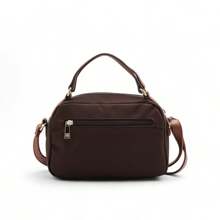 Chenson Microfiber Medium Women's Bag With Hand And Crossbody Straps - Cà phê nâu - Xem 4